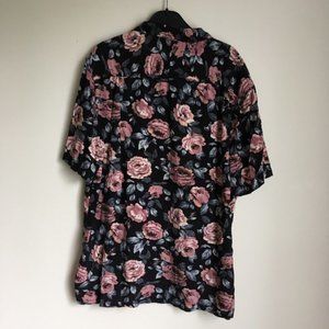 Urban Outfitters Wandering Rose Short Sleeve Button-Down